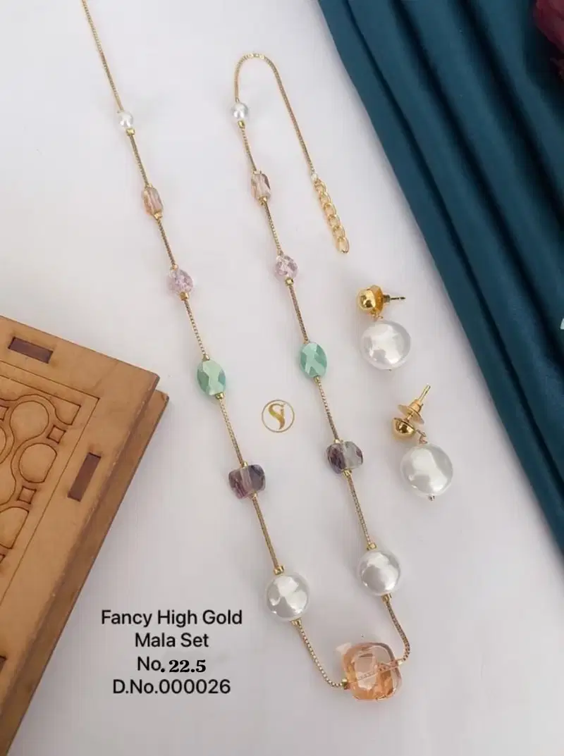 Fancy Designer Chain Type High Gold Mala Set 13 Wholesale Shop In Surat
